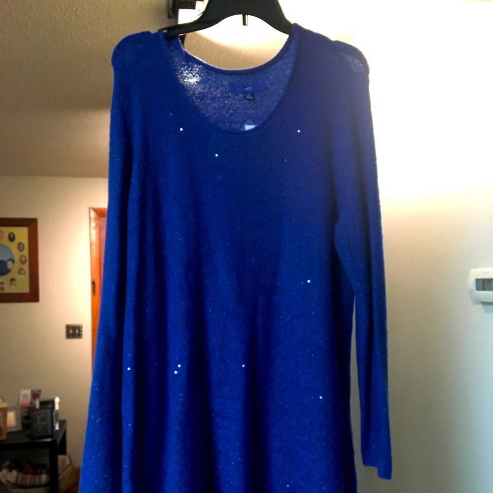 Blue sparkling sweater NWT